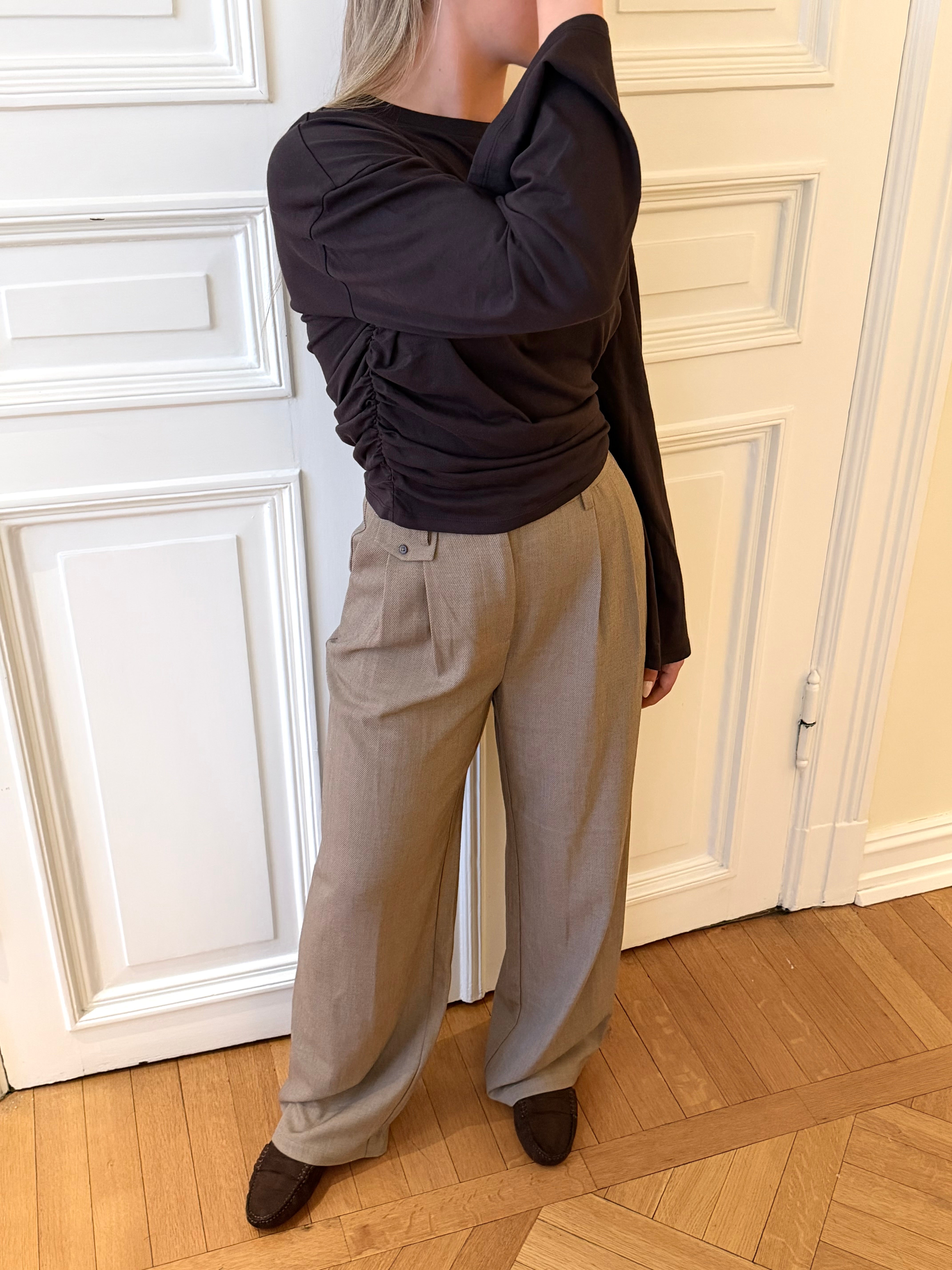 PCBUBBLES Tailored Trousers - Greige